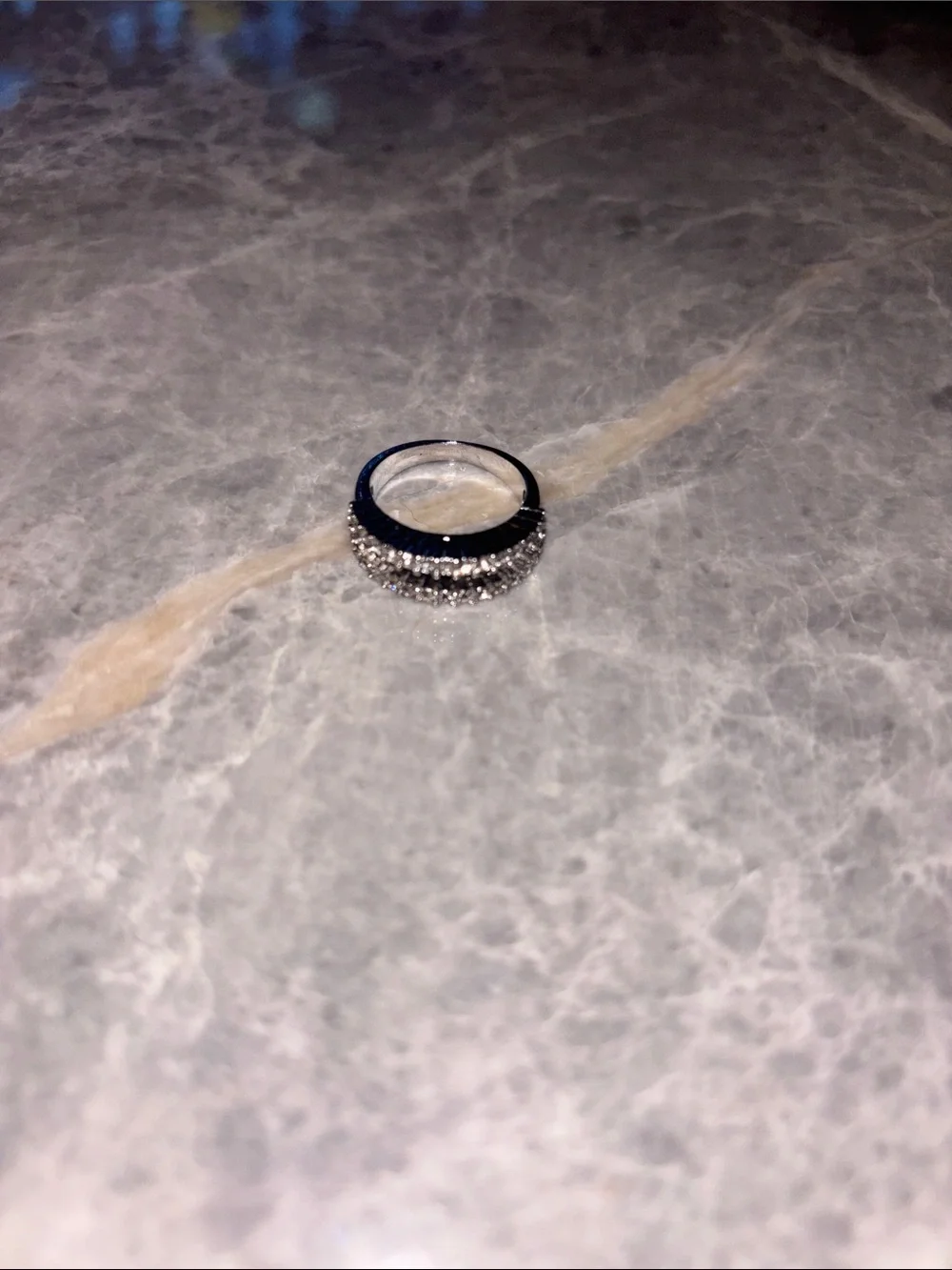 Sterling Silver and Cubic Zirconia Stackable Ring - Sparkling Silver